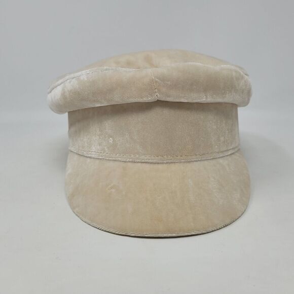Lack Of Color Cap Cream Ivory Velveteen Velvet Hat Medium 57MM Silk Blend - Picture 2 of 11